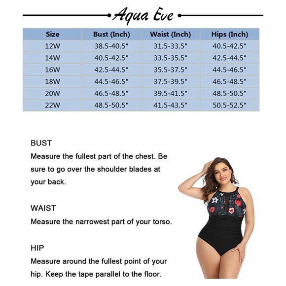 NWT ✨ Aqua Eve | Scalloped Plus Size Swimsuit - Picture 6 of 9